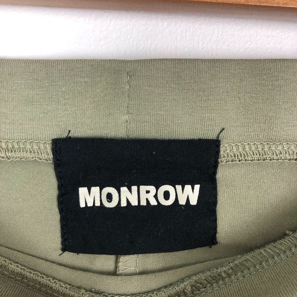 MONROW XS olive green maxi midi zip up skirt - Picture 4 of 6